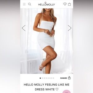 Hello Molly Feeling Like Me Dress White, new with tags, size XS